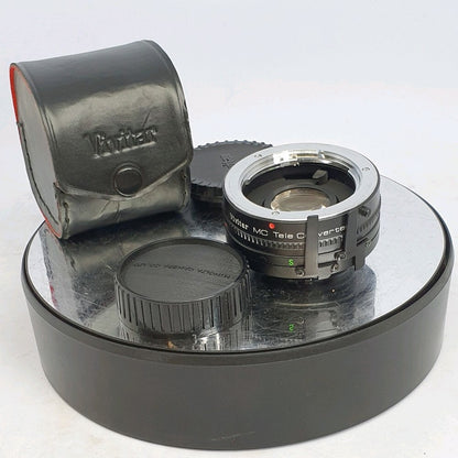 VIVITAR MC 2x-5 TELE CONVERTER comes front & Rear caps +case#9060