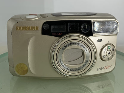 Samsung Vega 140S SILVER COMPACT POINT AND SHOOT FILM CAMERA TESTED - 7321