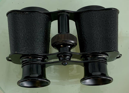 Old Vintage Dumont Binocular+All Black With Leather Case+Good Condition - 3566