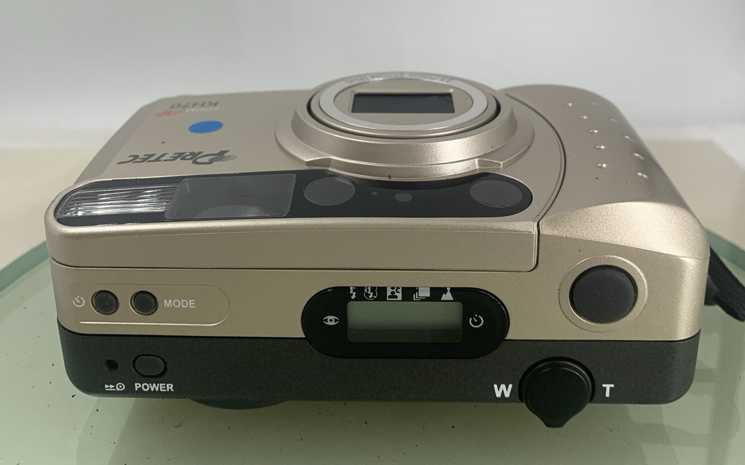 PRETEC KH-7O ZOOM POINT AND SHOOT FILM CAMERA SILVER WITH COVER TESTED - 2287