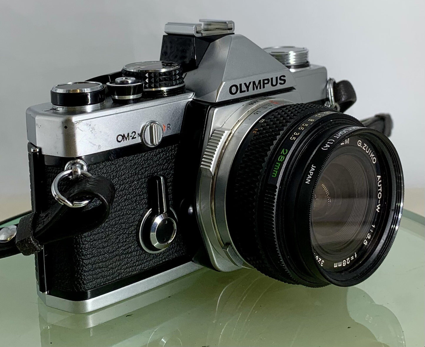 Olympus OM-2N MD 35mm Film SLR Manual Camera Olympus AUTO-W 28mm f3.5 Zuiko Lens2
