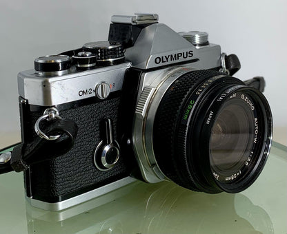Olympus OM-2N MD 35mm Film SLR Manual Camera Olympus AUTO-W 28mm f3.5 Zuiko Lens2