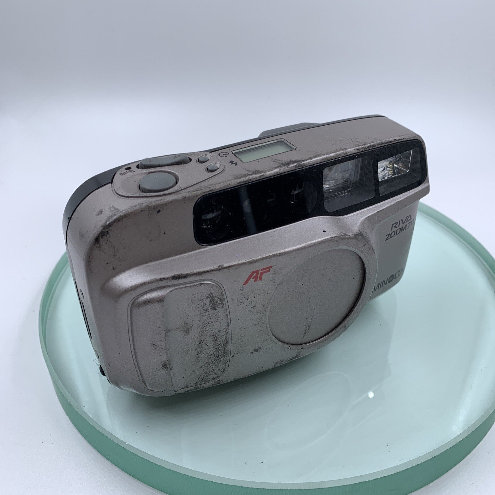 Minolta RIVA ZOOM 70 Date Point and Shoot Compact Camera and Case TESTED #8132