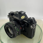 Canon AE-1 Program 35mm SLR Film Manual Camera BLACK+Canon 50mm F/1.8 FD Lens8825