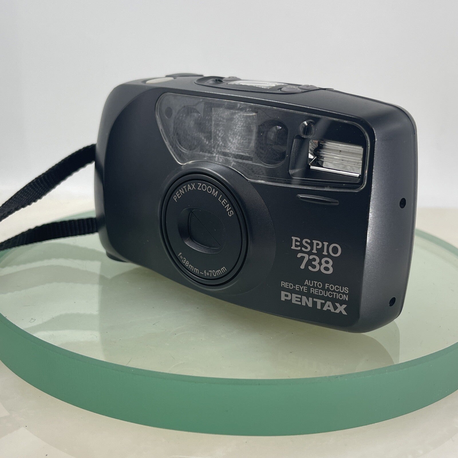 Pentax Espio 738 35mm Film Point and Shoot Camera Black Tested #6912