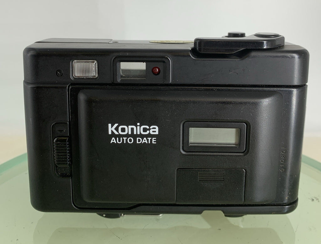 Konica EFJ 35MM AUTODATE BLACK POINT AND SHOOT FILM CAMERA BLACK TESTED - 8245