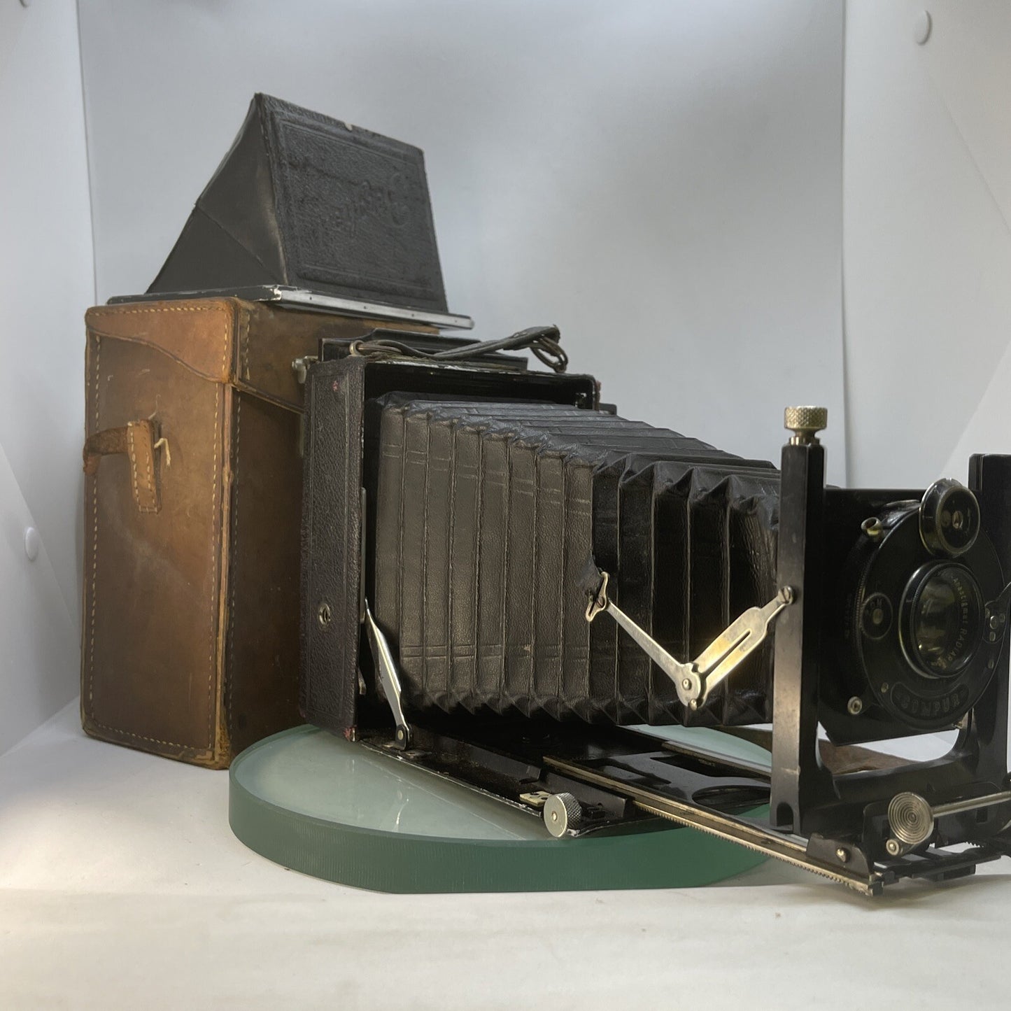 Antique Vintage Voigtlander Bergheil Folding Camera10x15 cm Double Extension 3711
