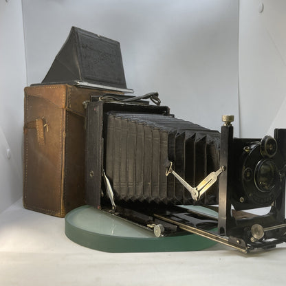 Antique Vintage Voigtlander Bergheil Folding Camera10x15 cm Double Extension 3711