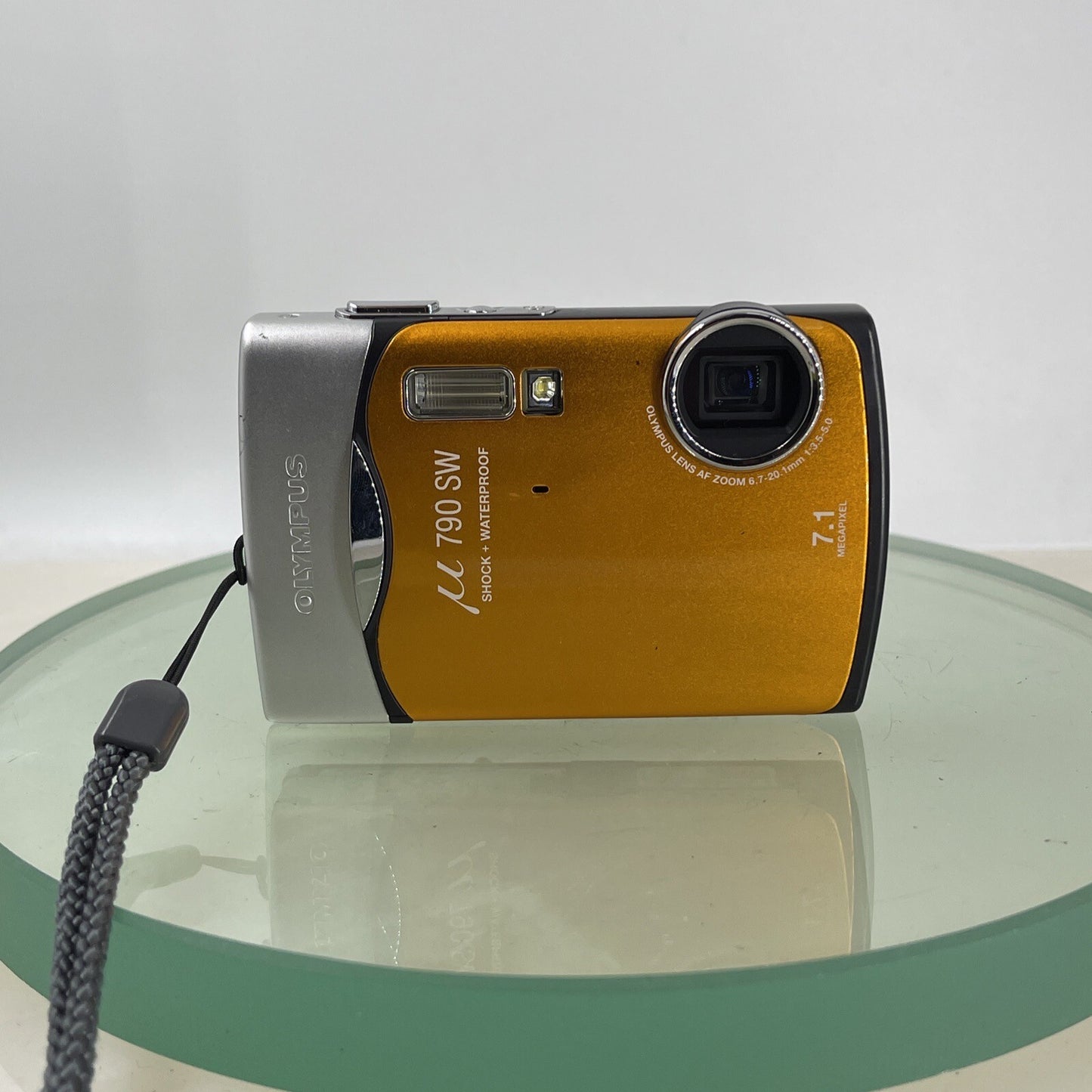 Olympus Stylus U790 SW 7.1MP Digital Camera Orange Waterproof Tested(LENS ISSUE)1