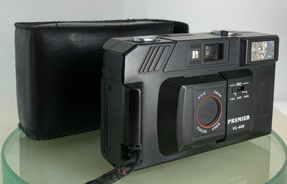 Premier PC-400 34mm f/5.6 Point & Shoot Film Camera + Case + Tested - 1570