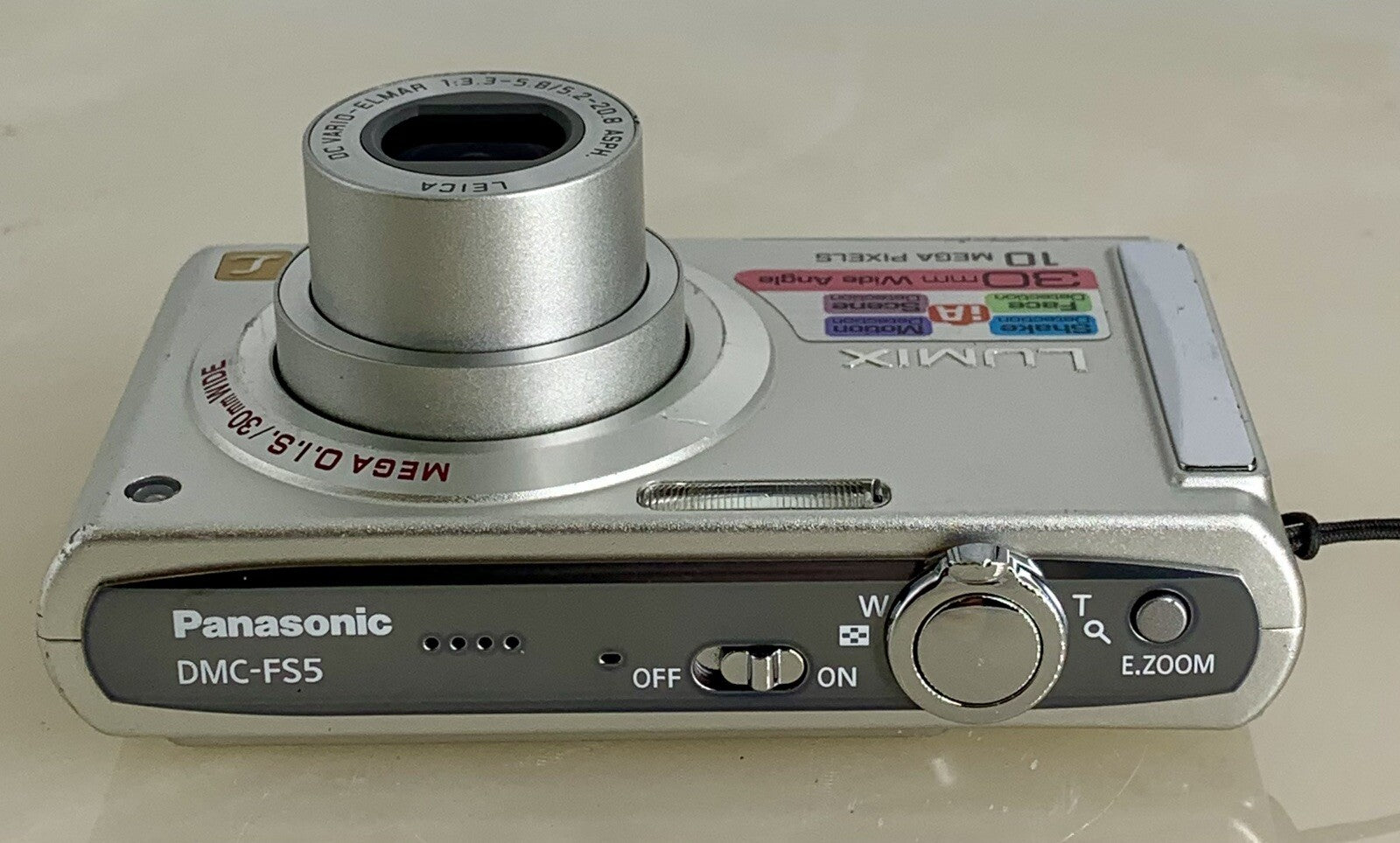 Panasonic LUMIX DMC-FS5 10.1MP Digital Camera + Silver + Charger + Tested - 5556