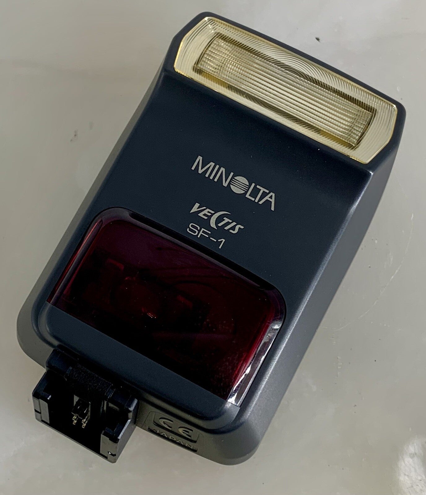 MINOLTA VECTIS SF-1 SHOE MOUNT FLASH + CASE + TESTED - 5091