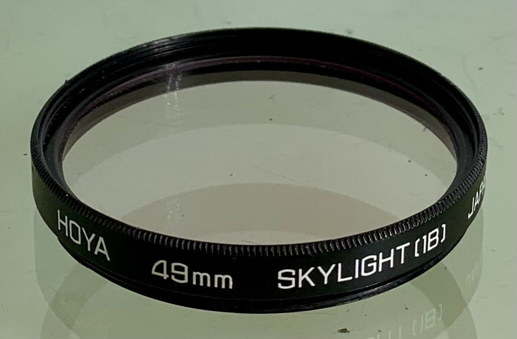 Hoya Skylight (1B) 49mm Filter For Camera Lens + Clean + Good Condition - 3150