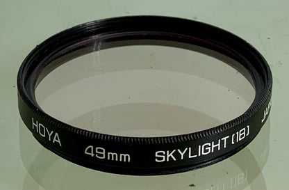 Hoya Skylight (1B) 49mm Filter For Camera Lens + Clean + Good Condition - 3150