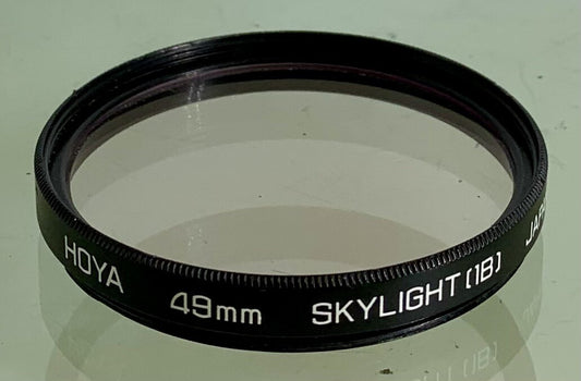 Hoya Skylight (1B) 49mm Filter For Camera Lens + Clean + Good Condition - 3150