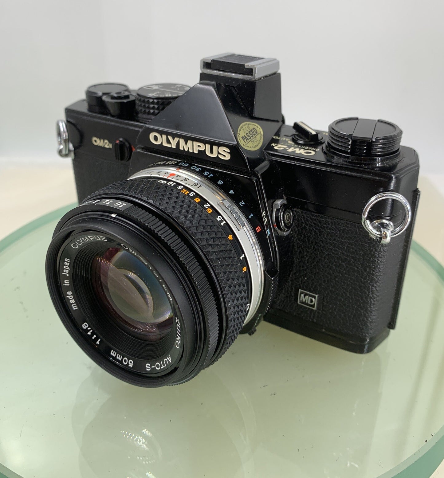 Olympus OM-2n Black - 35mm SLR Film Camera + 50mm f/1.8 Lens-Tested+ BOX & BOOK1