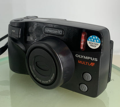 Olympus Superzoom 110 MULTI AF BLACK POINT AND SHOOT FILM CAMERA TESTED - 8072
