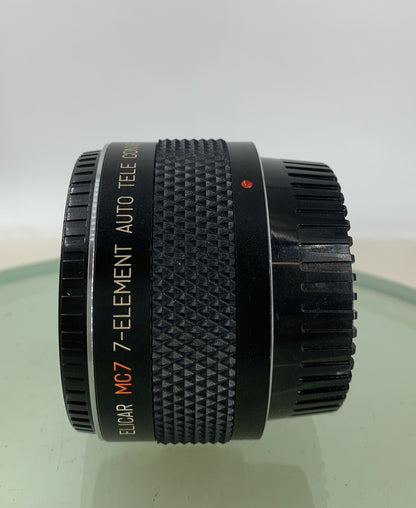 ELICAR MC7 AUTO Teleconverter BLACK LENS FOR CAMERA PERFECTLY TESTED - 4683