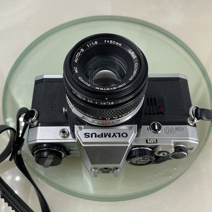Olympus OM10 35mm Film SLR Manual Camera + Olympus 50/1.8 Zuiko Lens - Silver6097