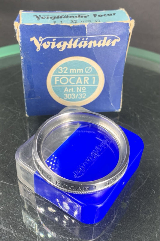 Vintage Voigtlander Focar 1 32mm 303/32 Push on Filter+Case #1490