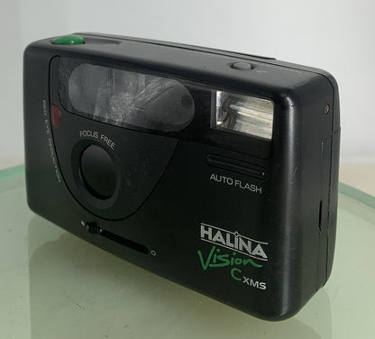 Halina Vision C-XMS 35mm Film Point and Shoot Camera NO BATTERY - TESTED - 7282