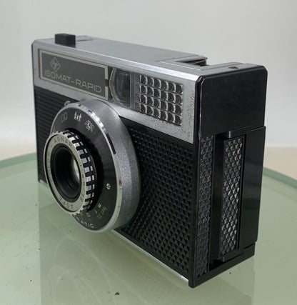 AGFA Isomat-Rapid BLACK VINATGE CAMERA WITH COVER -TESTED - 2392