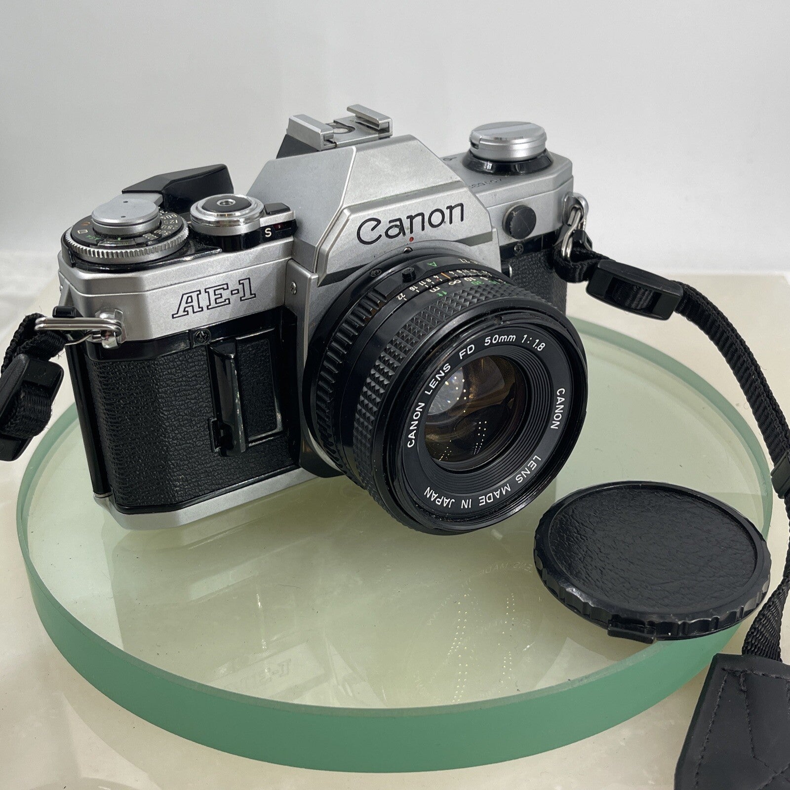 Canon AE-1  35mm SLR Film Manual Camera + Canon 50mm F/1.8 FD Lens Like A-1 #7490