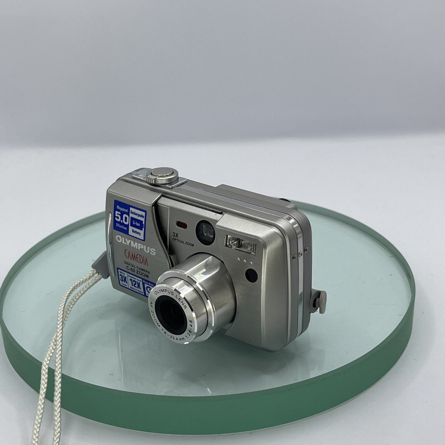 Olympus Camedia C-50 Zoom 5.0MP Compact Digital Camera Silver Tested #8382