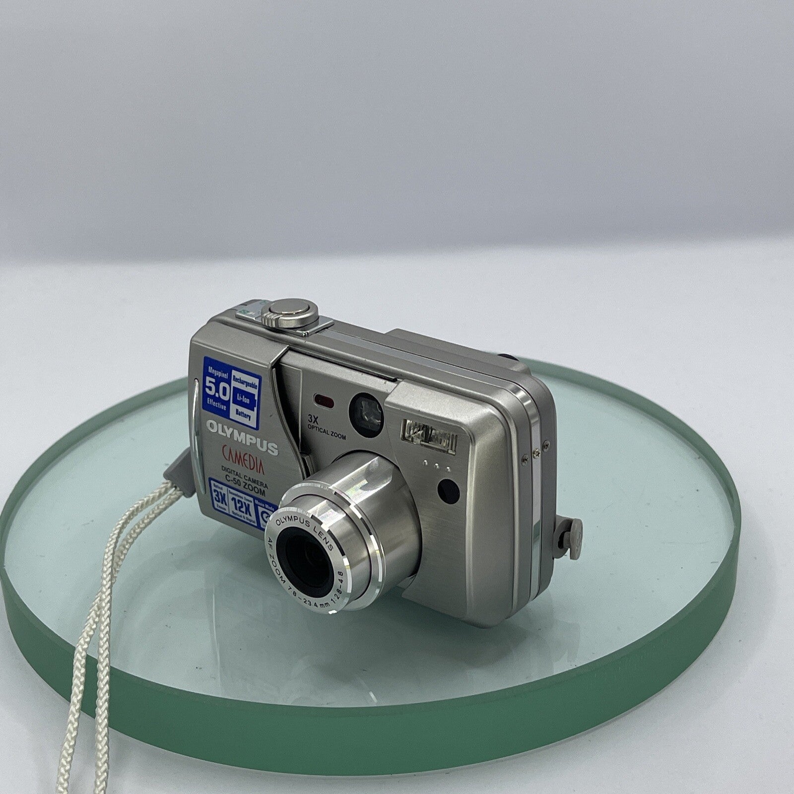 Olympus Camedia C-50 Zoom 5.0MP Compact Digital Camera Silver Tested #8382