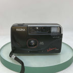 VIntage HALINA VISION XAS AUTO FLASH & FOCUS COMPACT CAMERA & CASE -TESTED#5541
