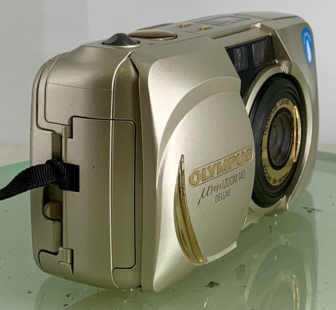 Olympus μ Mju Zoom 140 Deluxe Point & Shoot Film Camera 38-140mm+Case+TESTED-3042