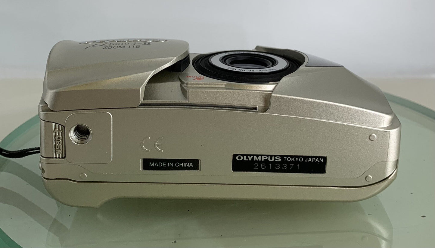 Vintage Olympus µ mju II ZOOM 115 Tested 35mm Film Camera 38-115mm,  TESTED #1927