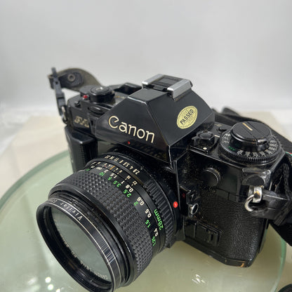 BEAUTIFUL Canon A-1 35mm SLR Camera Body+ FD 50mm f/2.8 FULLY WORKING #7587