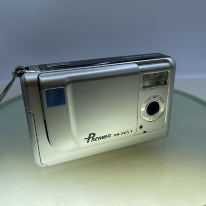 Premier DS-5057 5.0MP Compact Digital Camera Silver Tested Cased #341