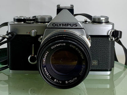 Olympus OM-1N MD 35mm Film SLR Manual Camera with Olympus 50/1.8 Zuiko Lens 3191