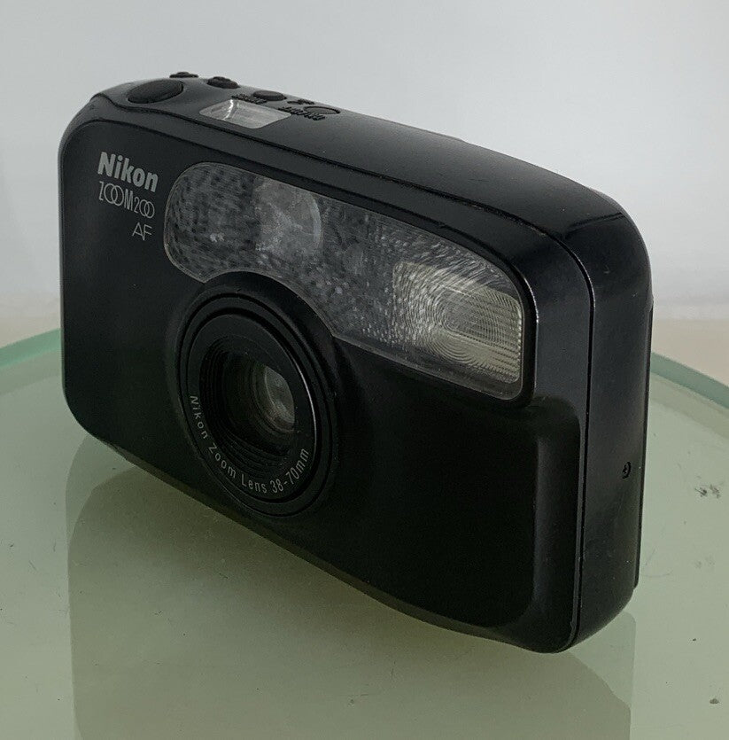 Nikon Zoom 200 AF Point and Shoot 35mm Film Camera + Black + Tested - 8082