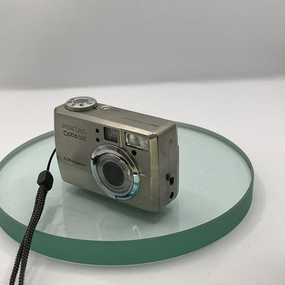 Pentax Optio 330 Camera 3.34 Megapixel 3x Zoom - 7.6mm-22.8mm Silver Charger #112