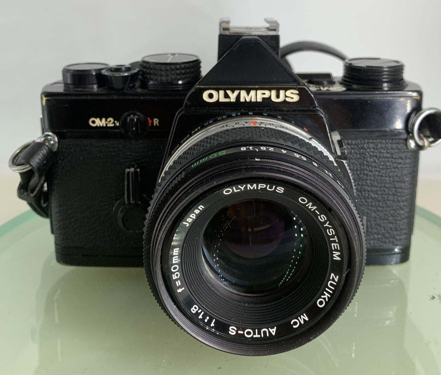 Olympus OM-2n Black - 35mm SLR Film Camera + 50mm f/1.8 Lens-Tested & Working 721