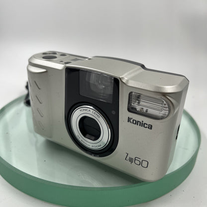 Konica Z-up 60 Silver 35-60mm Point & Shoot 35mm Film Camera #TESTED# VGC # 4533