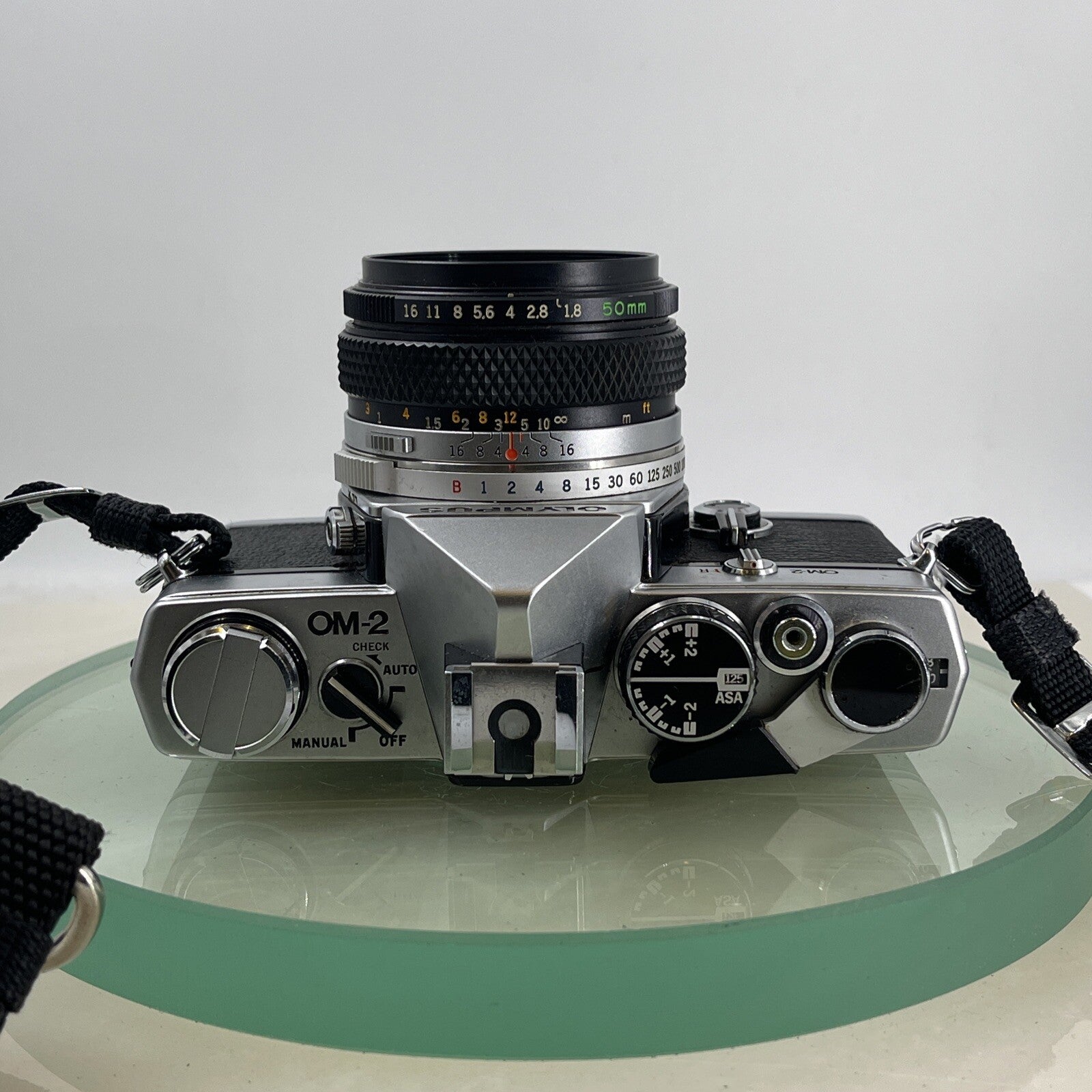 Olympus OM-2 35mm SLR camera body  Olympus 50mm 1:1.8 TESTED + CASE+ Hood  #4896