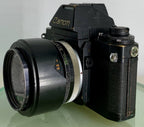 Canon New F-1 35mm SLR Film Camera + Canon FD 28mm f2.8 S.C, AE Finder TESTED3466