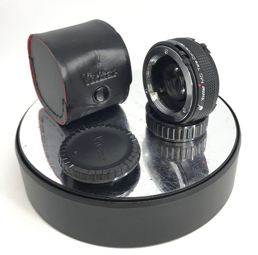 VIVITAR MC 2x-5 TELE CONVERTER comes front & Rear caps +case#T200