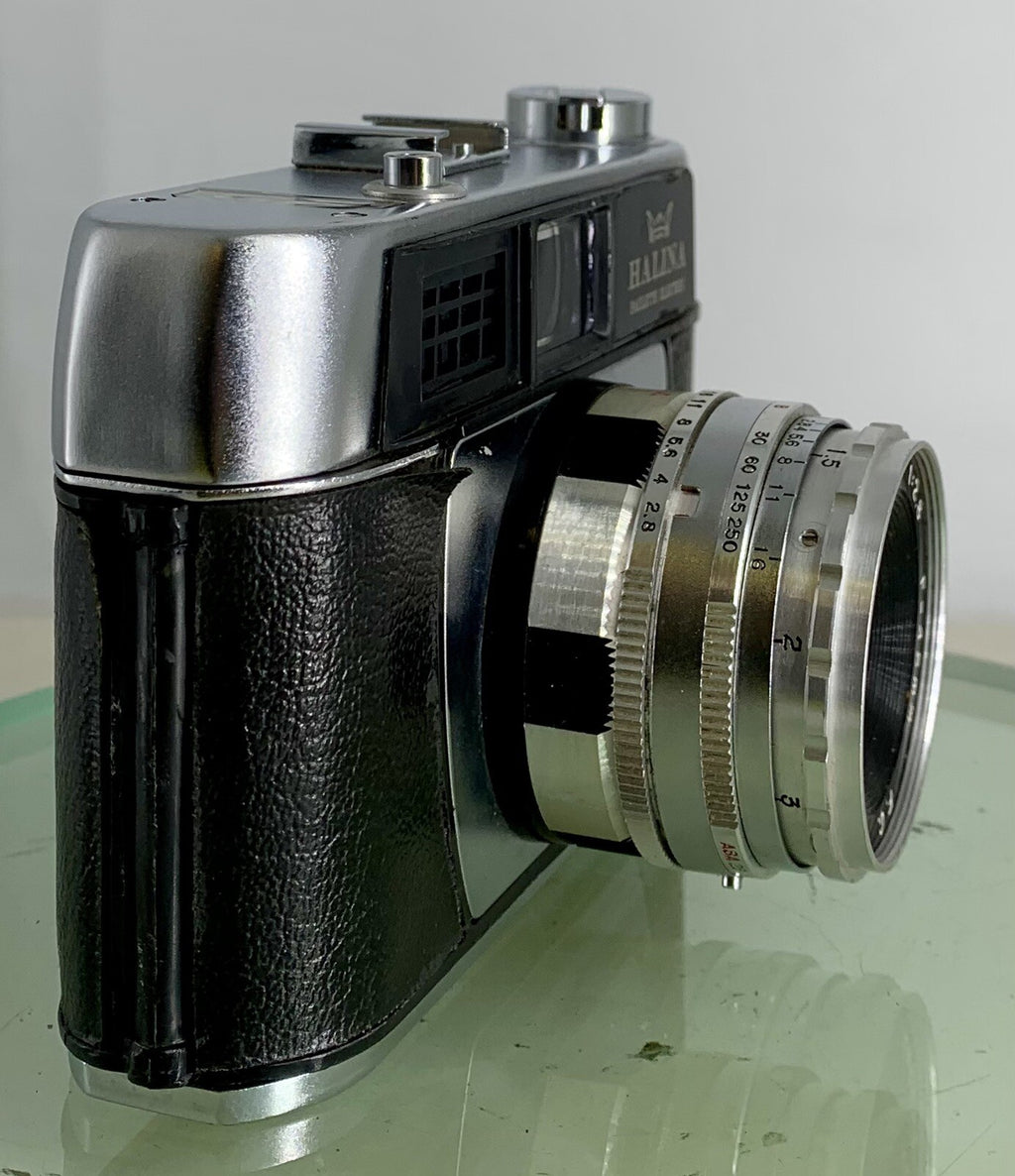 Vintage 1960s Halina Paulette Electric 35mm Camera&Halinar f=45mm F2.8 Lens- 3222