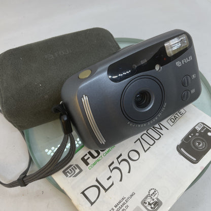 Rare fuji dl-550 zoom date Camera, Tested, Cased, Instructions+++ #5531