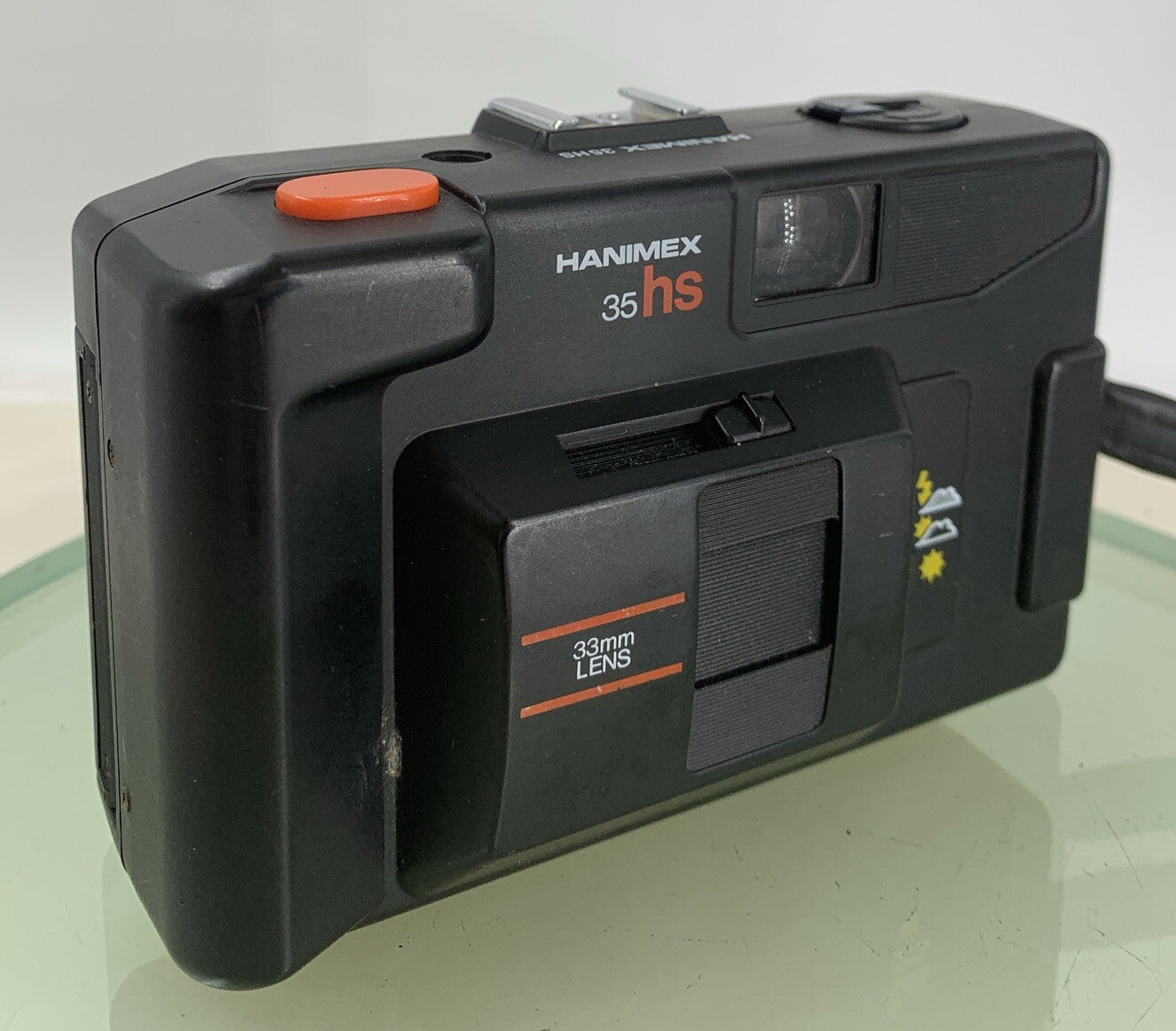 VINTAGE HANIMEX 35HS 35MM POINT AND SHOOT CAMERA BLACK FUNCTIONAL TESTED - 6550