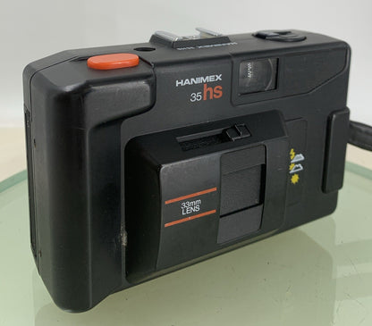 VINTAGE HANIMEX 35HS 35MM POINT AND SHOOT CAMERA BLACK FUNCTIONAL TESTED - 6550