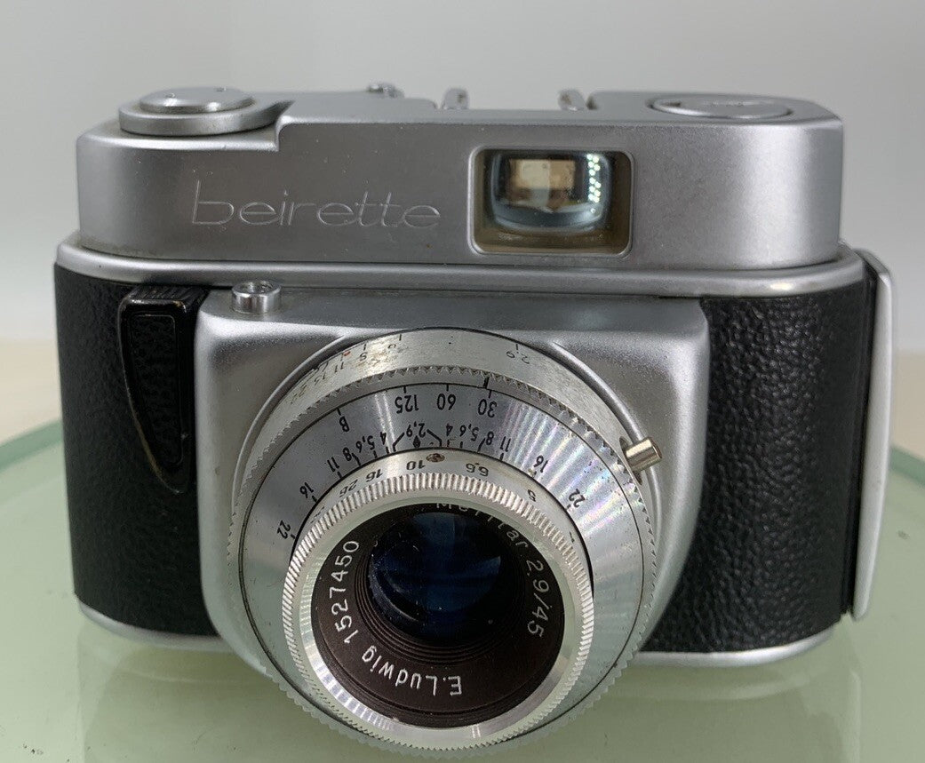 BEIRETTE JUNIOR || VINTAGE POINT AND SHOOT FILM CAMERA SILVER +CASE -TESTED - 171