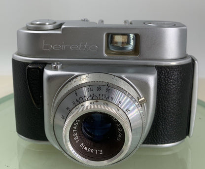 BEIRETTE JUNIOR || VINTAGE POINT AND SHOOT FILM CAMERA SILVER +CASE -TESTED - 171