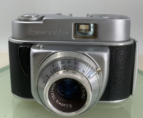 BEIRETTE JUNIOR || VINTAGE POINT AND SHOOT FILM CAMERA SILVER +CASE -TESTED - 171
