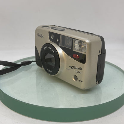Halina Silhouette 35mm Camera w/ Power Zoom Lens Film 28-52mm DX Good Condi #5722